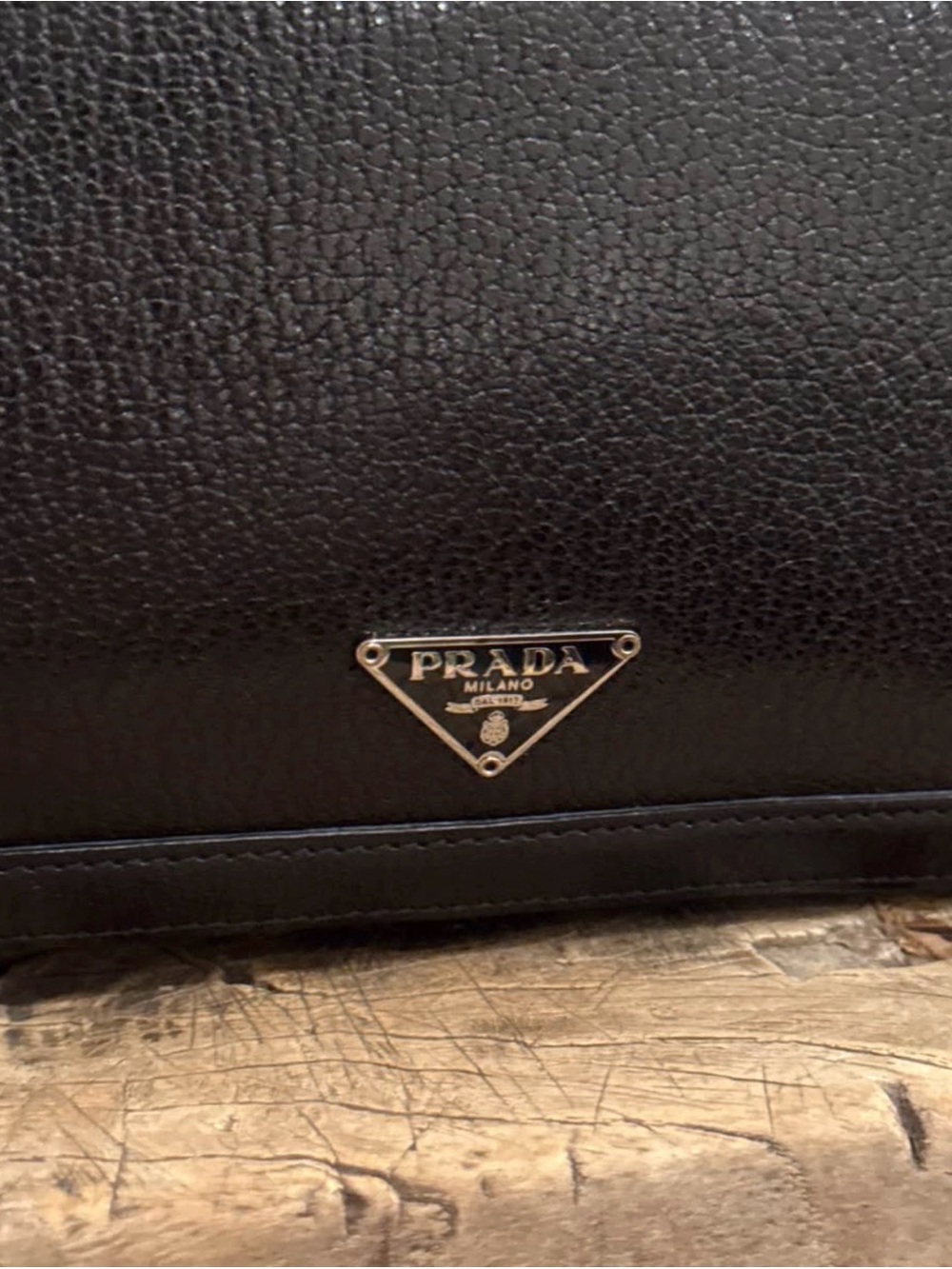 Authentic Prada Archive Vintage Black Baguette Satchel Shoulder Bag Leather - Picture 5 of 8